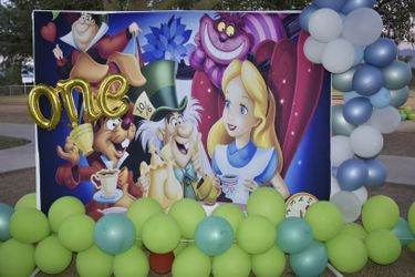 Alice in Wonderland photo backdrop