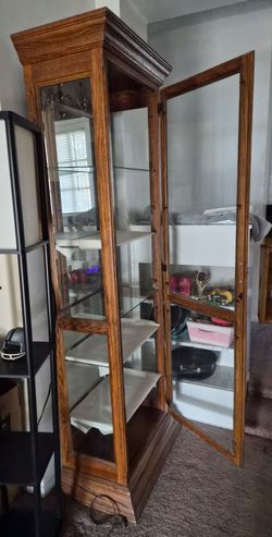 Oak Curio  Cabinet
