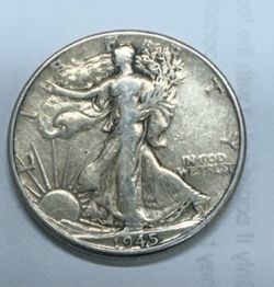 1945 Liberty Walking Silver Half Dollar VF Very Fine 50c Coin