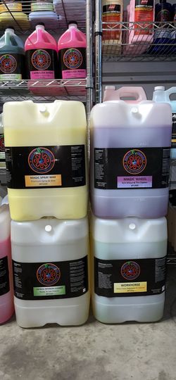 MADE RITE 5 Gallon Jugs/ Spray Wax/ Degreaser/ Non Acidic Wheel Cleaner/ Interior cleaner (Detailing Supplies) 