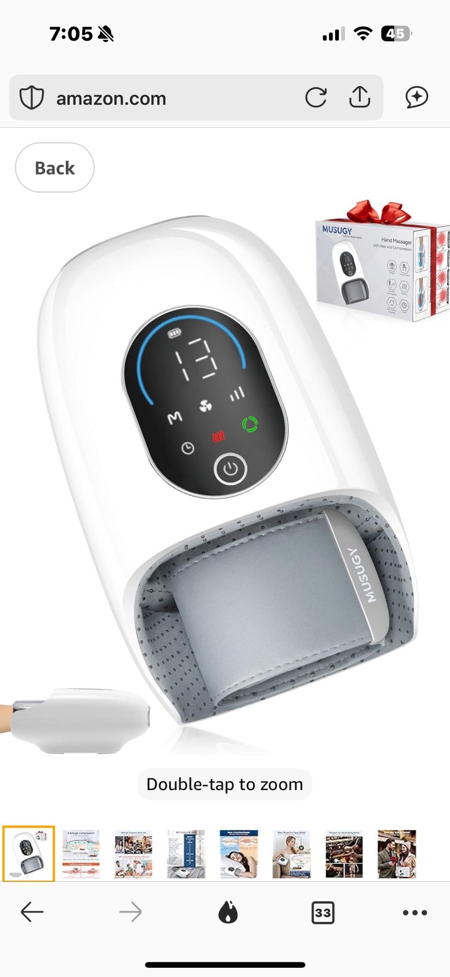 Hand Massager with Heat and Compression : Full-Hand and Wrist Coverage with Touchscreen & Palm Roller – Designed for Daily Comfort at Home, Office, or