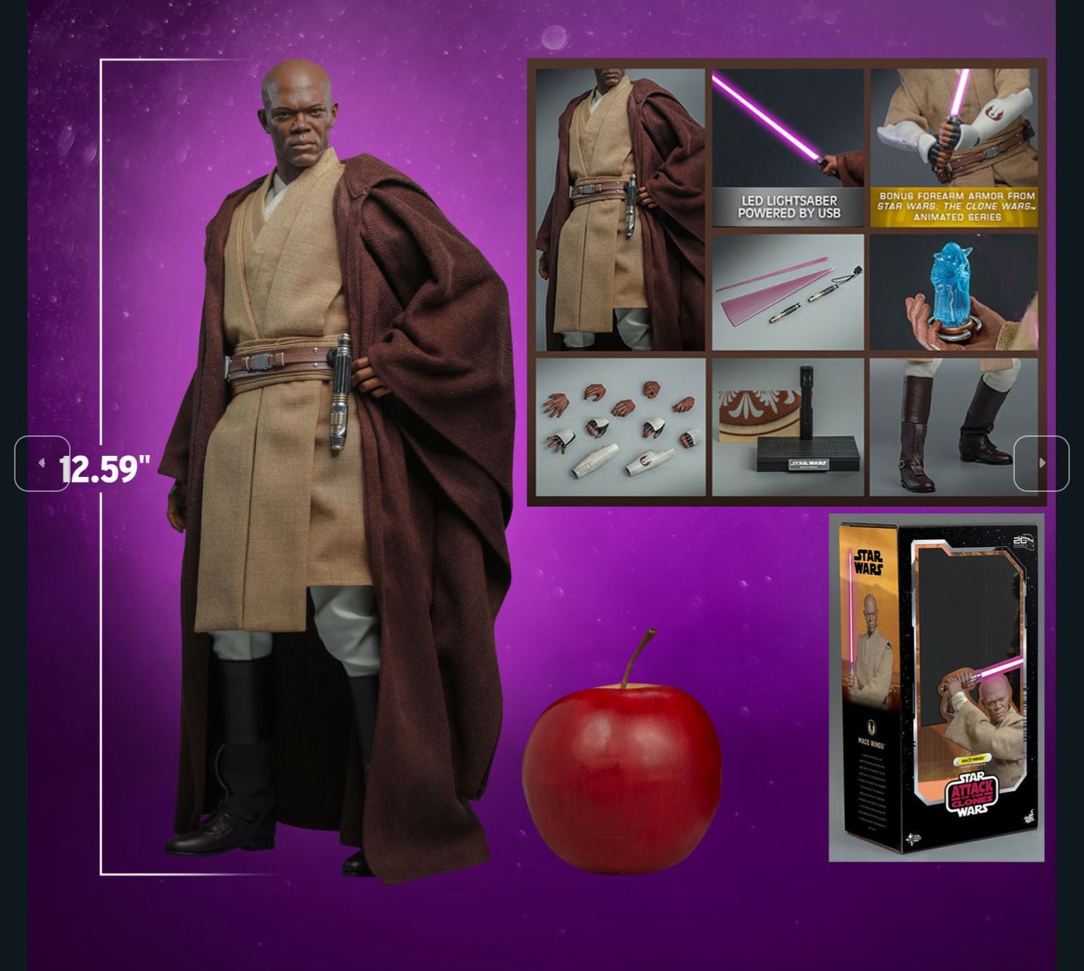 1/6 Hot toys Star Wars Mace Windu brand new & Sealed