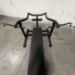 $125.00. Assembled Bench Press Set Chest Press Machine with Independent Converging Arms and Dumbbell Rack