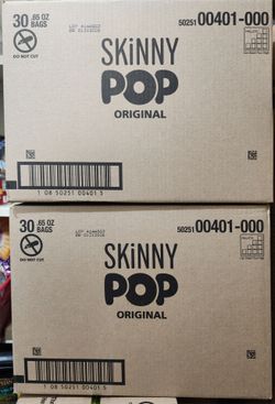 SkinnyPop Popcorn (2-Pack), Original, Whole Grain, Dairy-Free Snack, 0.65oz Bags (30ct)