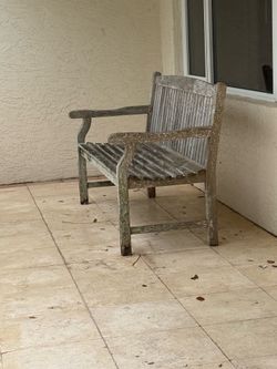 Teak bench, need cleaning and restaining