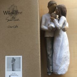 Hand carved wood gift for wedding / birth of baby About 10 inches tall -price tag says 39 (+tax) but here only $20 👍🏼must come To Huntington Beach