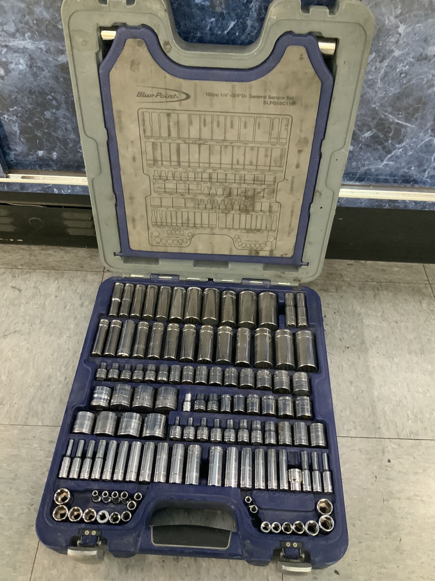 Blue-Point BLPGSSC155 155-piece Combination Drive SAE/Metric General Service Set