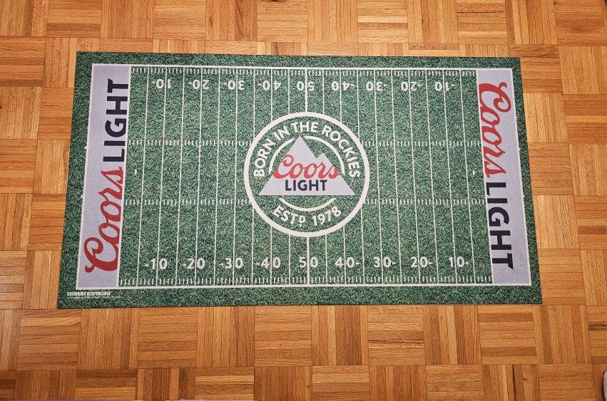 Coors Light Gameday Football Field Mat