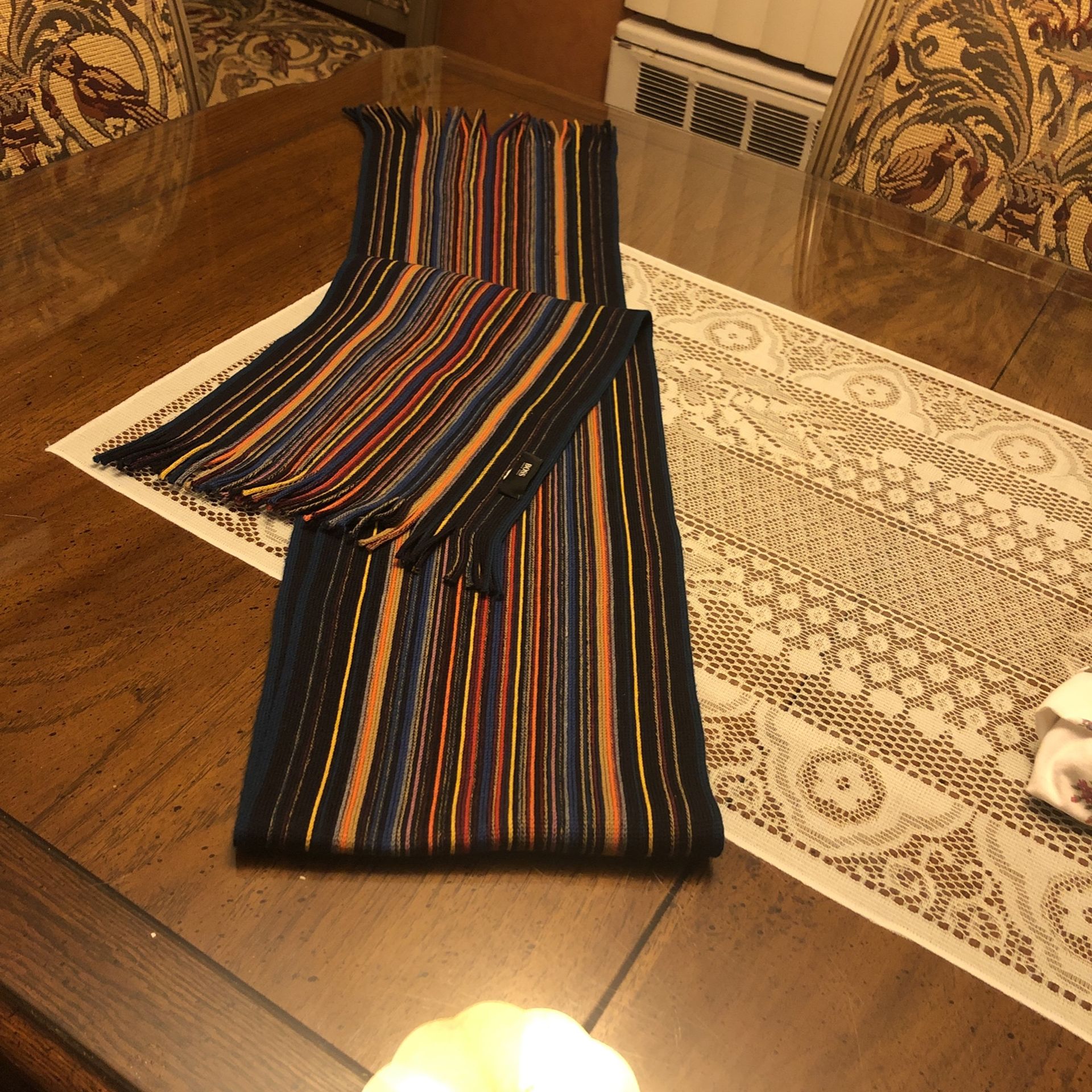 Fringed HUGO BOSS Scarf Unisex 