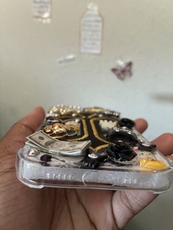 iPhone 16e/gold’black:made by Jaylah’s junkyard casez