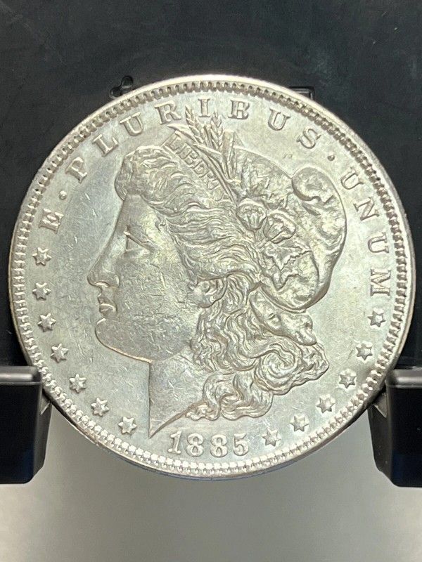 1885-P Morgan Silver Dollar About Uncirculated Proof-Like Cartwheel Luster