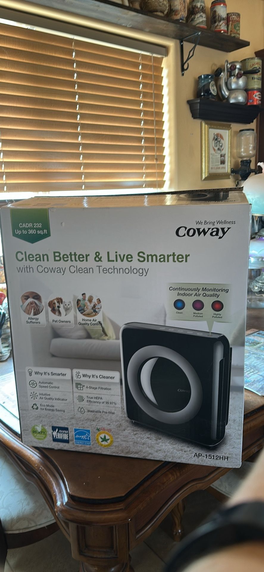 Conway AP-1512 Air Purifier 360 Sq Ft