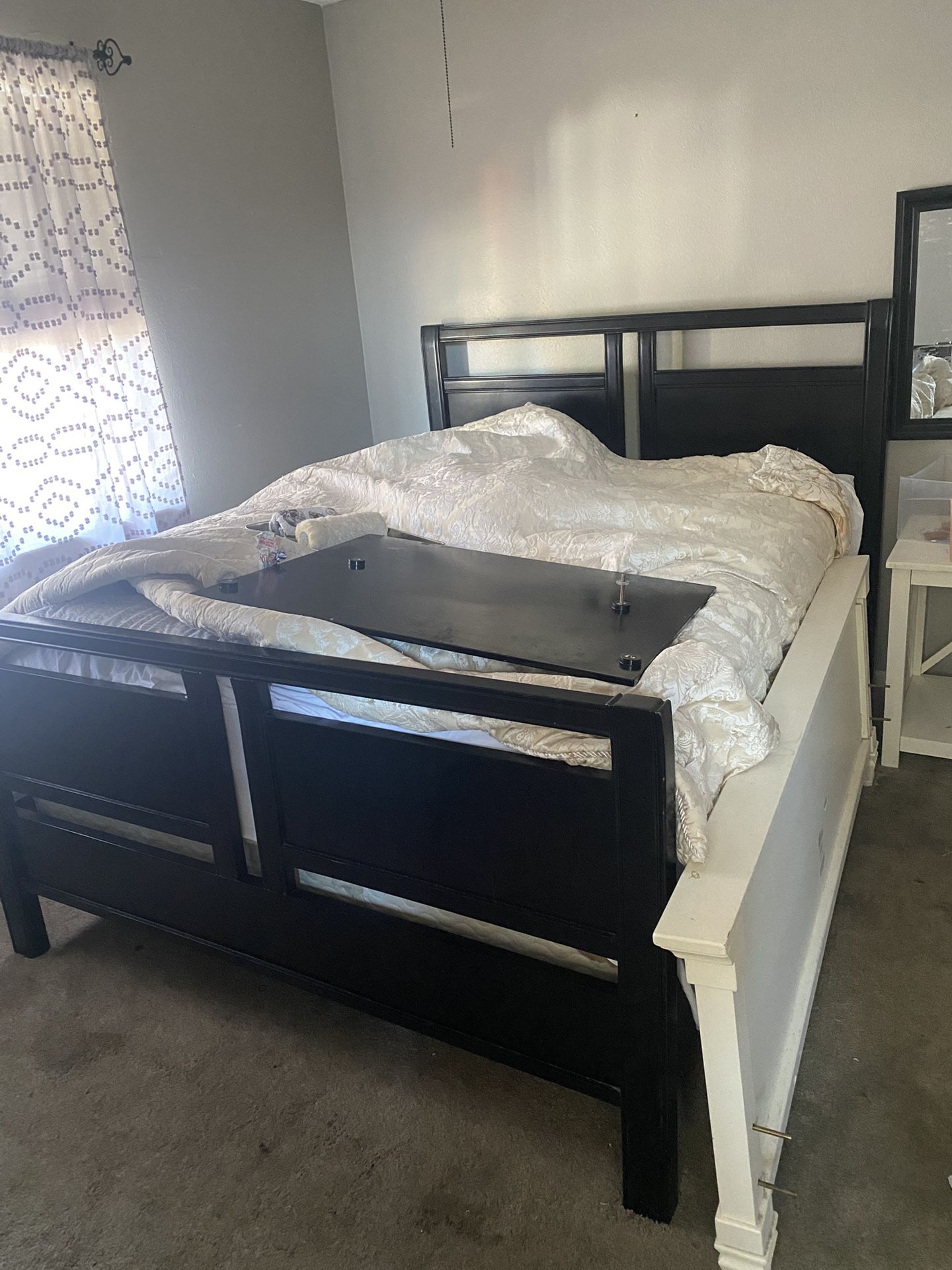 Black Bed Frame Only-Queen Size