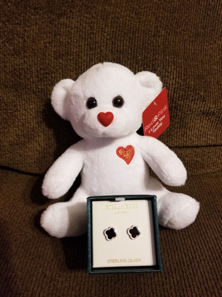 Valentine's Day Teddy Bear Gift Arrangement