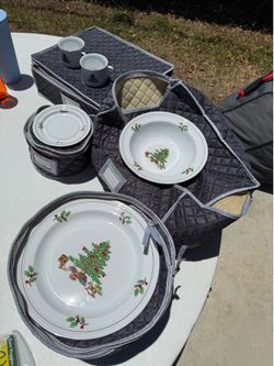 Glass Christmas dish set china
