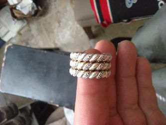 925 Sterling Silver and 14k plated ring