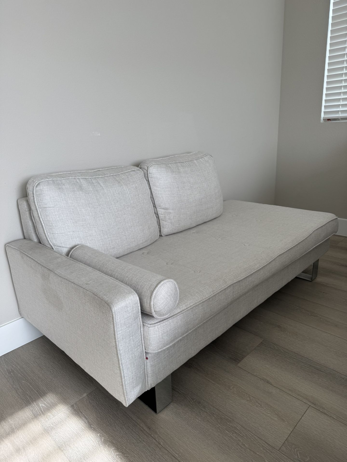 Convertible Chaise Lounge, Light gray Sofa/Daybed