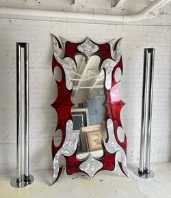 Huge Handmade Cyber/Goth Y2K Floor Mirror