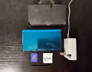 Nintendo 3ds Handheld, Aqua Blue, Model CTR-001 USA, Good Condition
