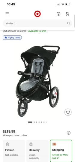 Graco FastAction Jogger LX Stroller - Drive: One-Hand Fold, Infant Car Seat Compatible, Maximum Weight 50 lbs, Rubber Tires