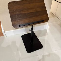 Laptop End Table, Adjustable Height and Swivel.