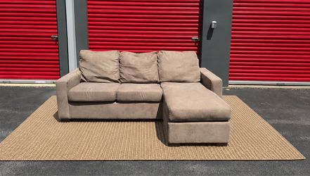 Free Delivery - Taupe Chaise Sectional Sofa