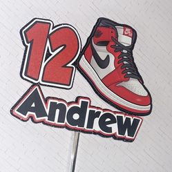 Jordan 1’s cake topper Personalized 