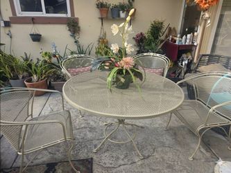 Vintage wrought iron 5 pcs sets Russel Woodard