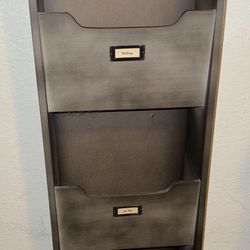 Gray Wooden Organizers (2)
