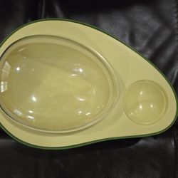 Pet Food Water Dispenser Slow Feeder Avocado 