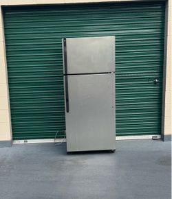 Refrigerator household fridge freezer stainless steel look (free local delivery)