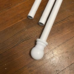 White Curtain Rod