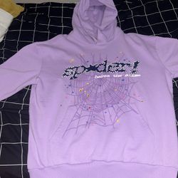 Sp5der Men's Acai Purple Hoodie Size XL