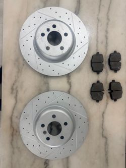R1 Concepts Rear Brakes Rotors Kit | BMW 530E-I, 540I, 640I, 740E-I