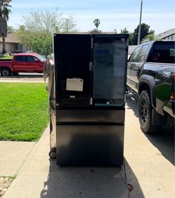 🔥FINANCING AVAILABLE 🔥 Samsung - 36 in. Wide Bespoke 29 cu. ft. 4-Door French Door Refrigerator with AI Family Hub+ - Charcoal Glass & Black/Charcoa