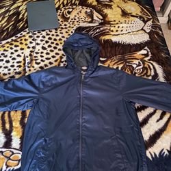 Fleece Lined Nylon Hooded Jacket