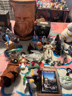 Star Wars Collectibles Lot Mixed Figures Plush Accessories