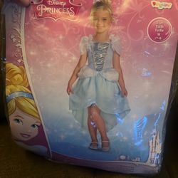 Disney Princess Cinderella Girls Costume Dress Size M 7-8
