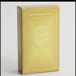 Golden Tarot Cards - Spanish Edition, Mystical Artwork with Celestial Symbols, Durable Paper Material, Ideal for Divination and Fortune Telling, Fortu