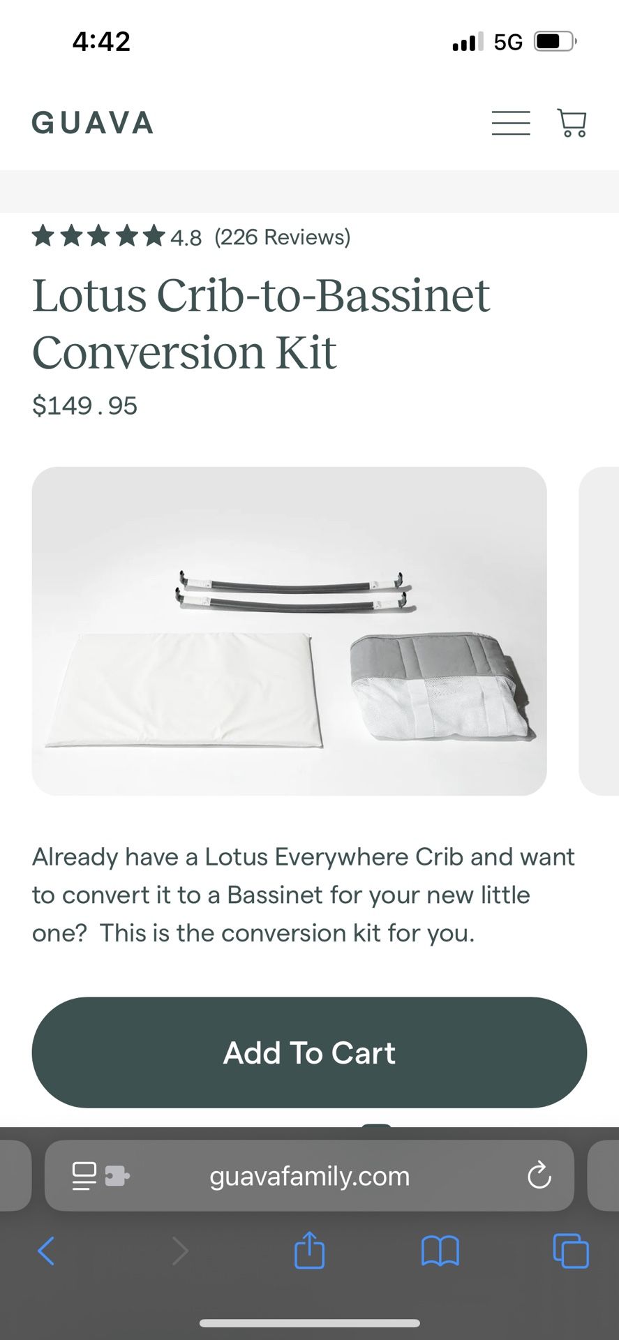 Bassinet Conversion Kit