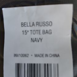 15" tote bag navy