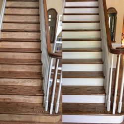 Wood fl00r and painting