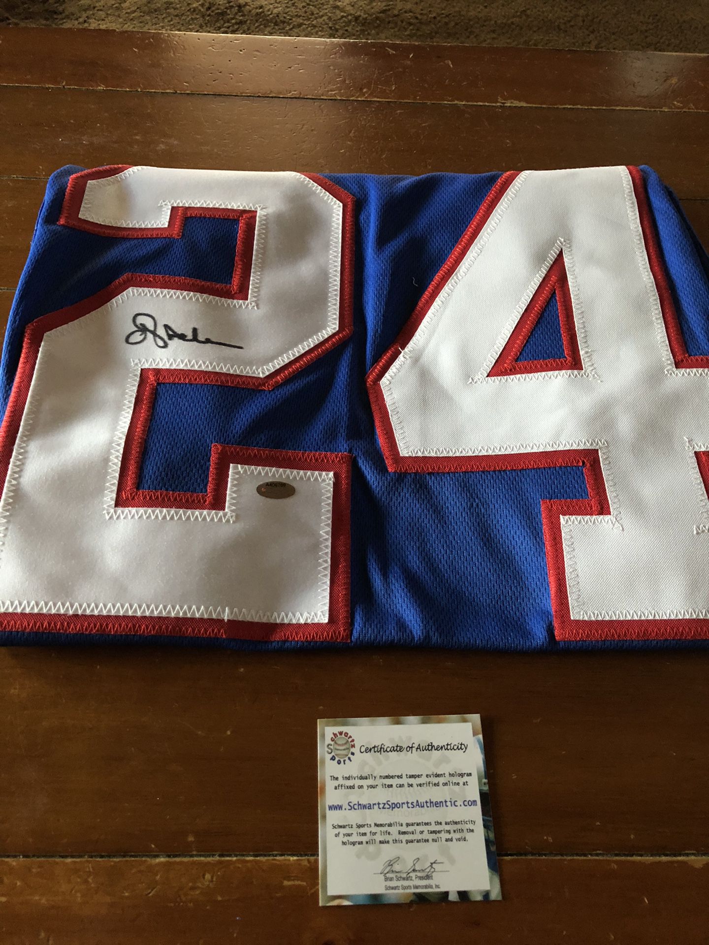 ottis anderson signed jersey