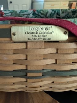 Longaberger 2002 Christmas Collection Traditions Basket