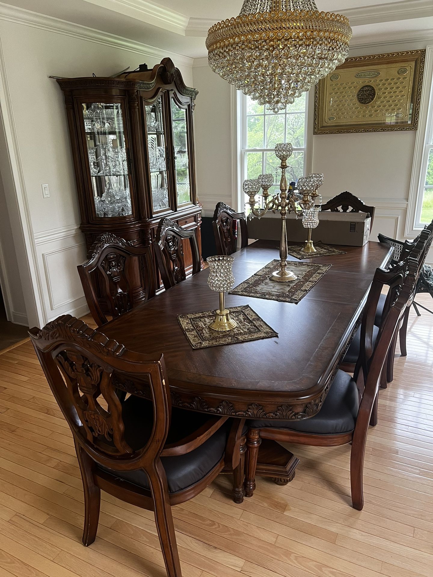 8 Chair Dinning Room With China Display