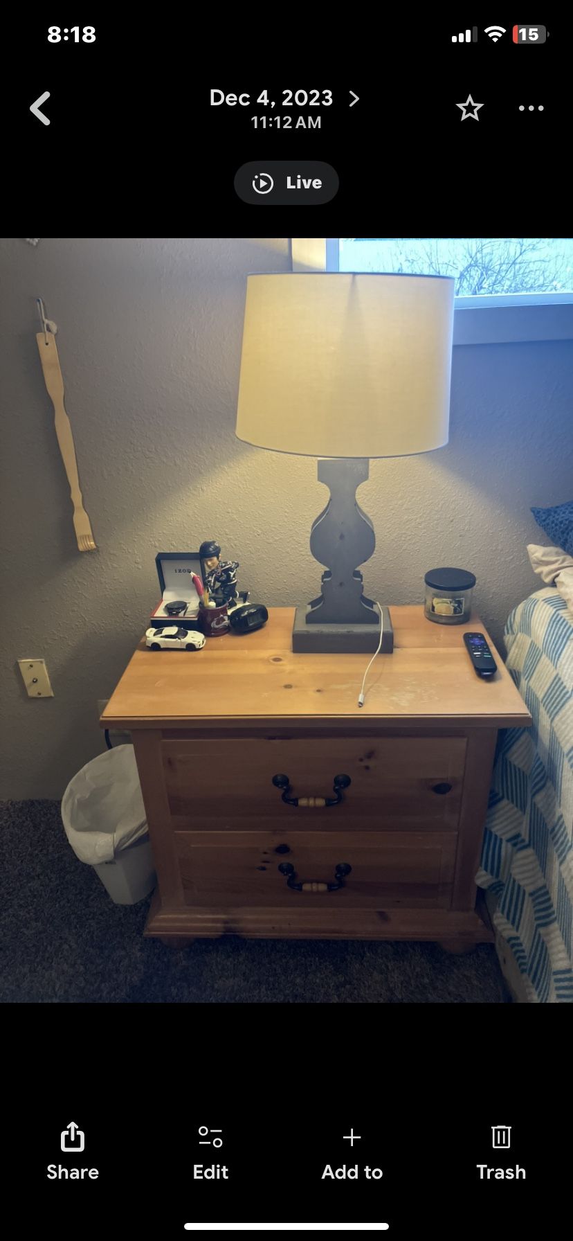 2 Nightstands & 2 Lamps (Matching Bedroom Set)