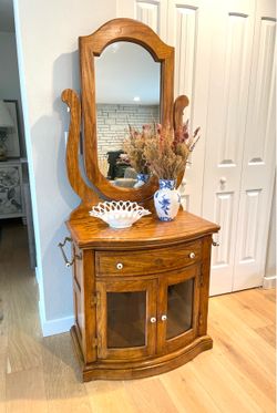 Oak Washstand with Mirror