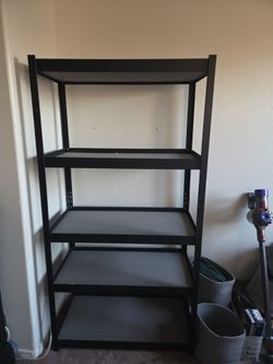 Black Metal Storage Shelving Unit