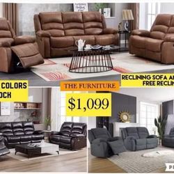 Brand New Reclining Sets