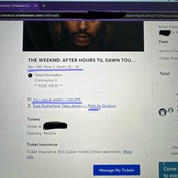 3 The Weeknd & Playboi Carti Tickets on June 6th at MetLife TODAY